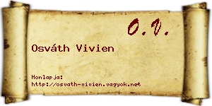 Osváth Vivien névjegykártya